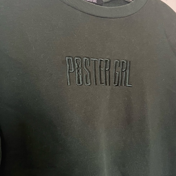 Poster Girl oversized green sweatshirt crewneck - Picture 2 of 7